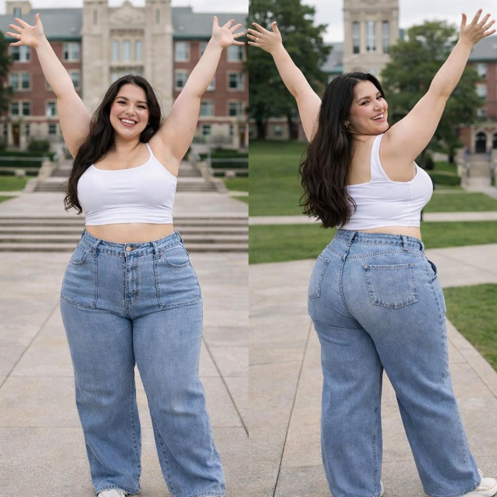 Pantalón Big Size Acampanado sin Cierre con Botones JRG24-07