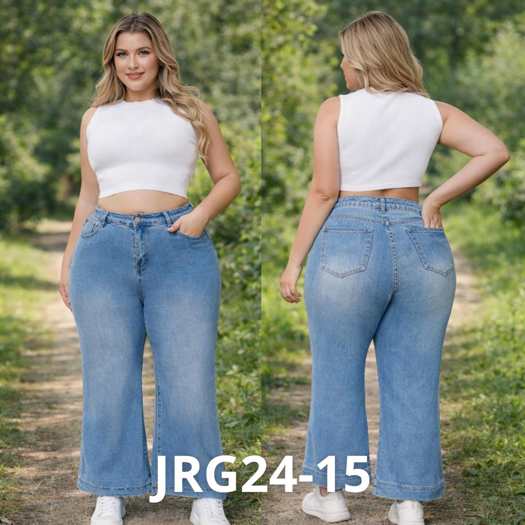 Pantalón de Mezclilla Wide Leg Tiro Alto para Mujer – Cómodo y Moderno JRG/15