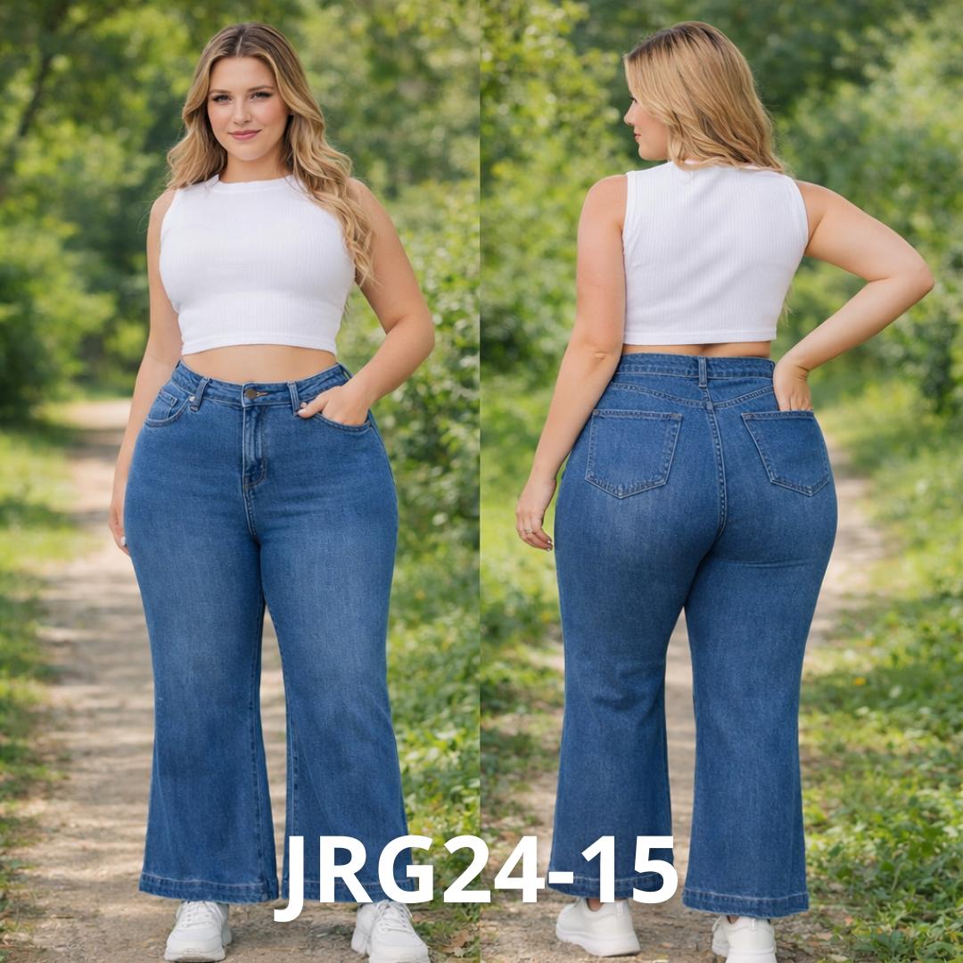 Pantalón de Mezclilla Wide Leg Tiro Alto para Mujer – Cómodo y Moderno JRG/15